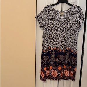 Lucky elephant T shirt dress size M